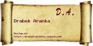 Drabek Aranka névjegykártya