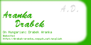 aranka drabek business card